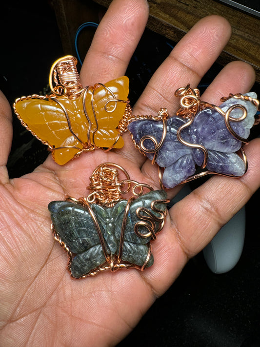 Crystal Butterfly Pendant