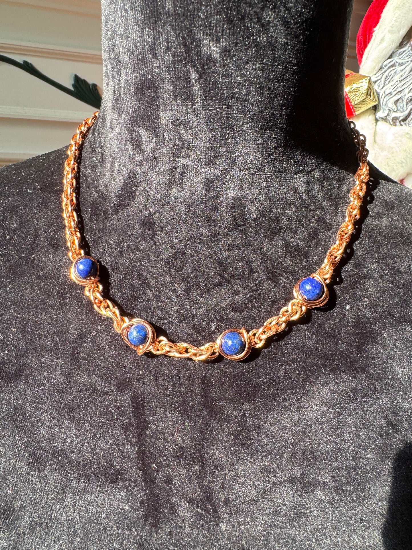 Beaded Copper Rope Chain