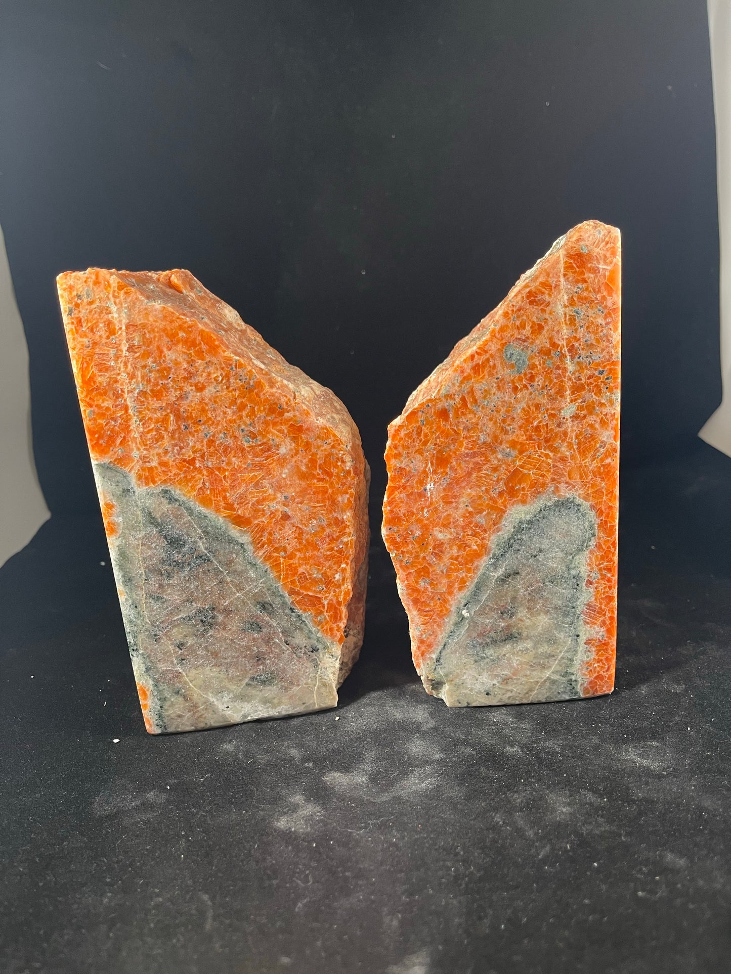 Large Orchid Calcite Bookends