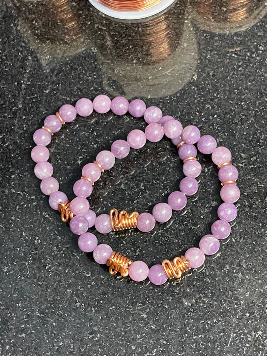 Lepidolite Beaded Bracelet