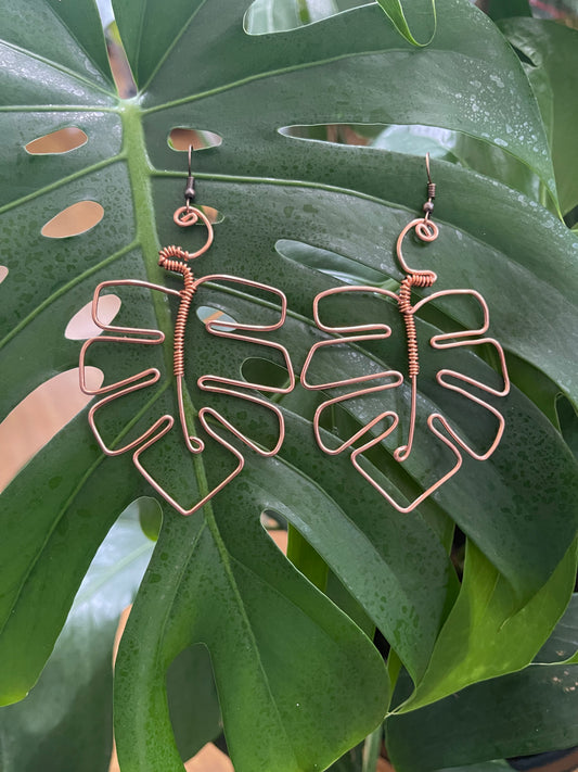 Monstera Leaf Earrings