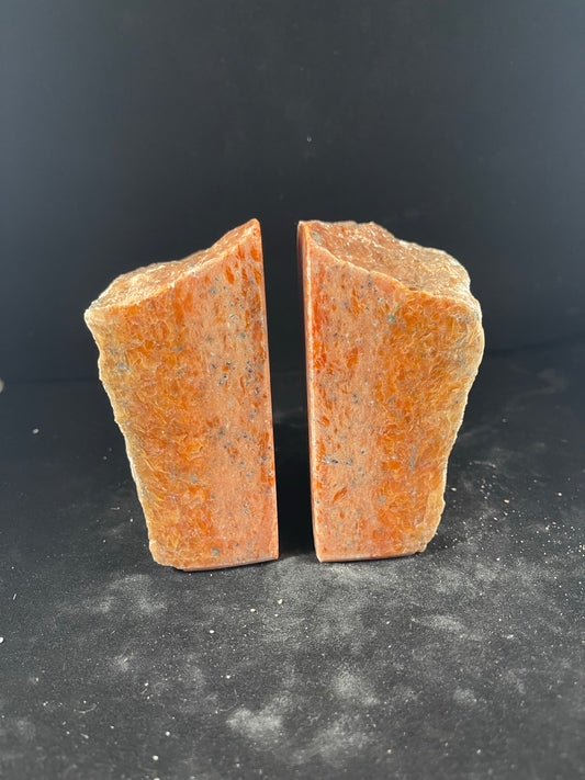 Orchid Calcite Bookends