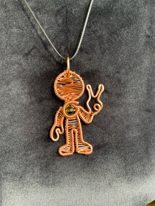 Mini Moldavite Moonman