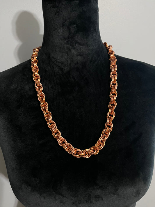 Large Copper Curb Chain