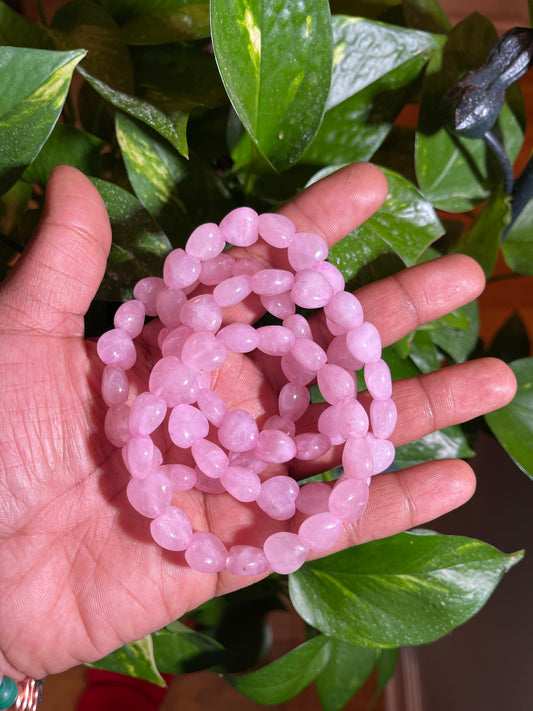 Rose Quartz Heart Bracelet